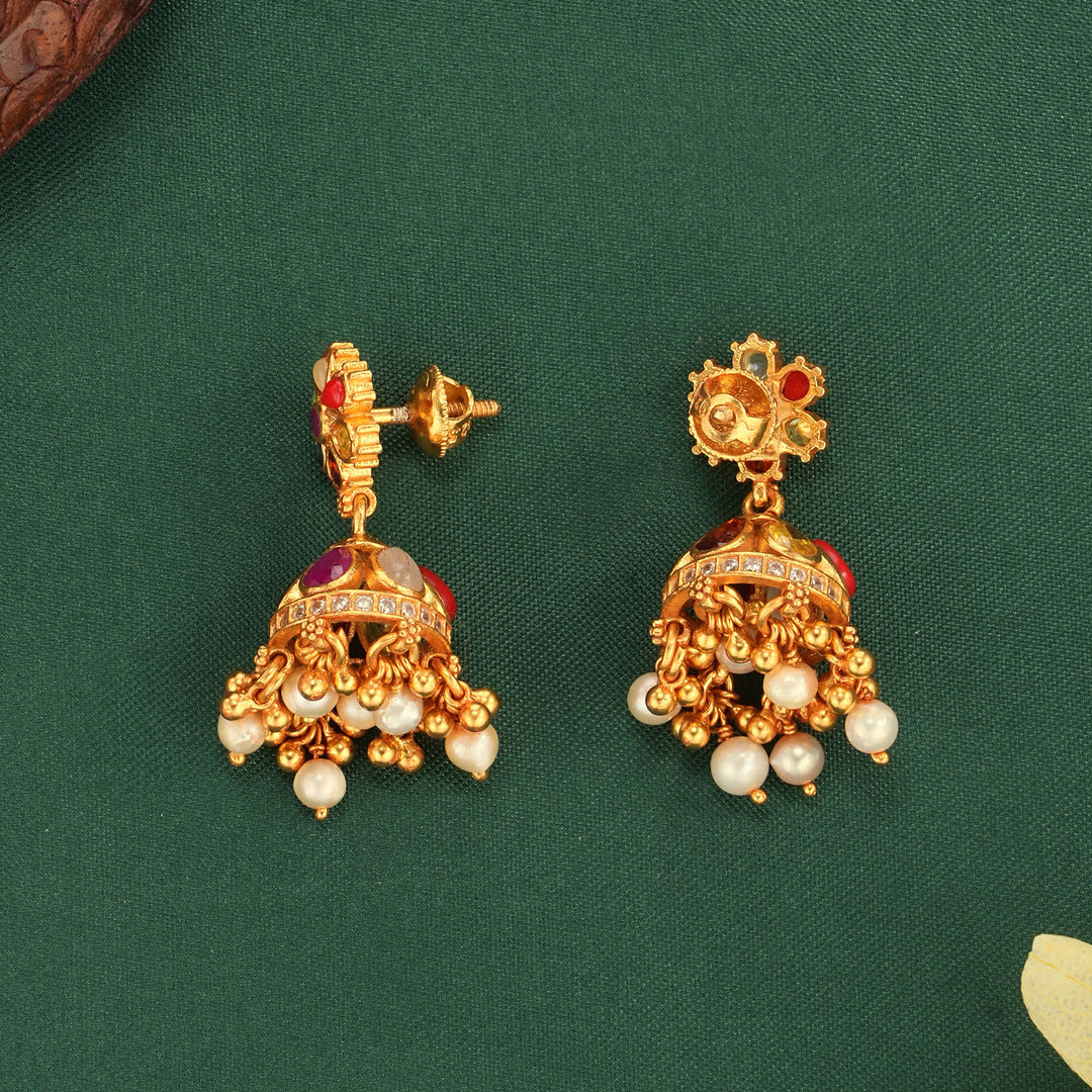 Nivara Stone Jhumkas