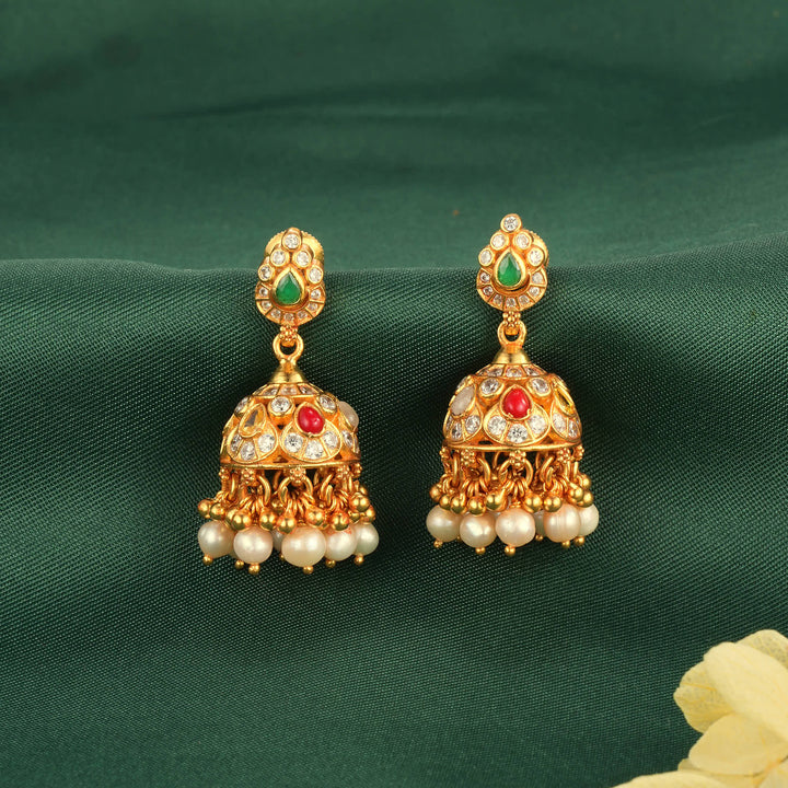 Kashvini Stone Jhumkas