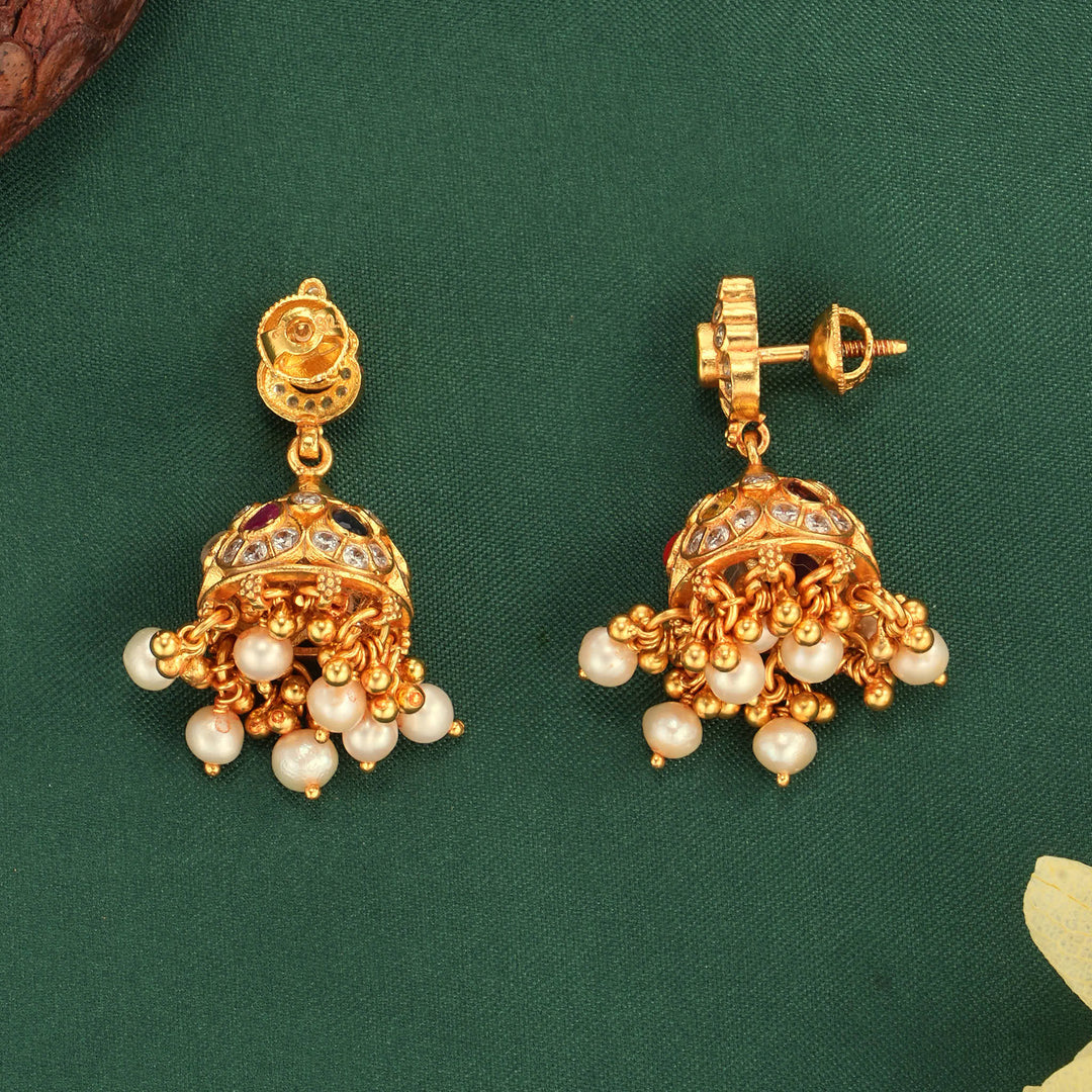 Kashvini Stone Jhumkas