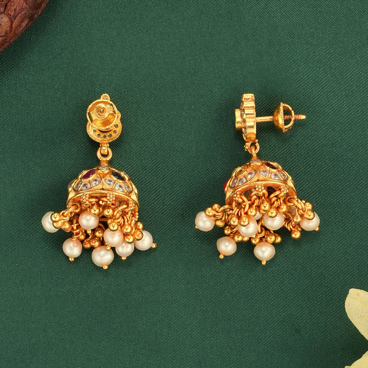 Kashvini Stone Jhumkas