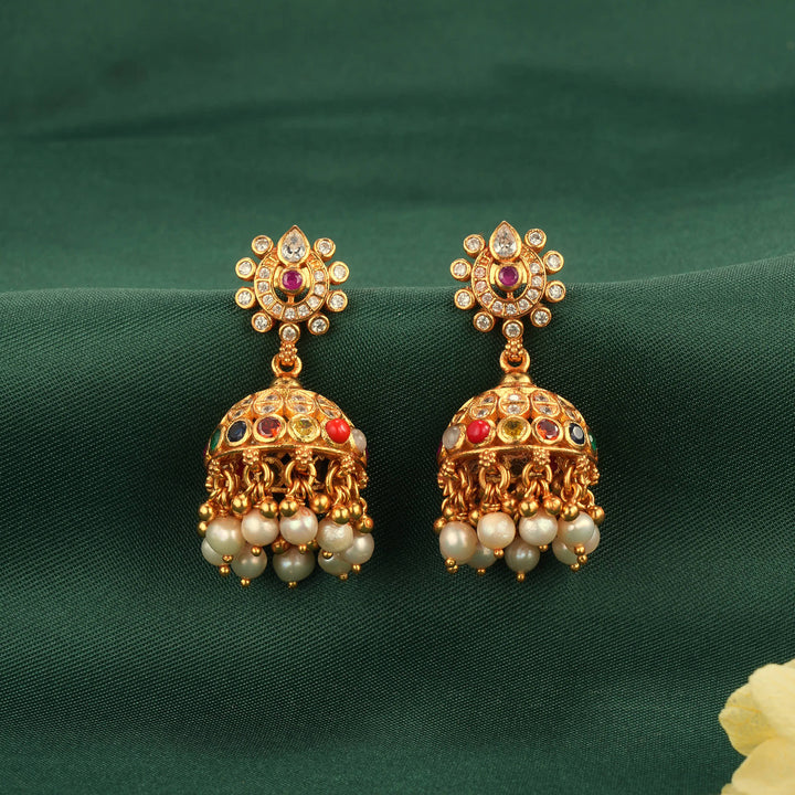 Ziva Stone Jhumkas