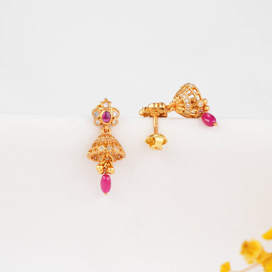 Nethika Stone Jhumkas