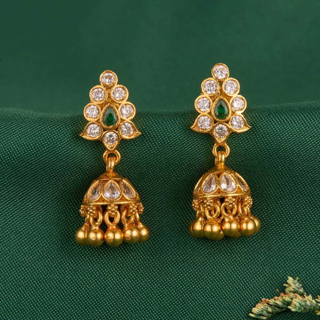 Nishvika Stone Jhumkas