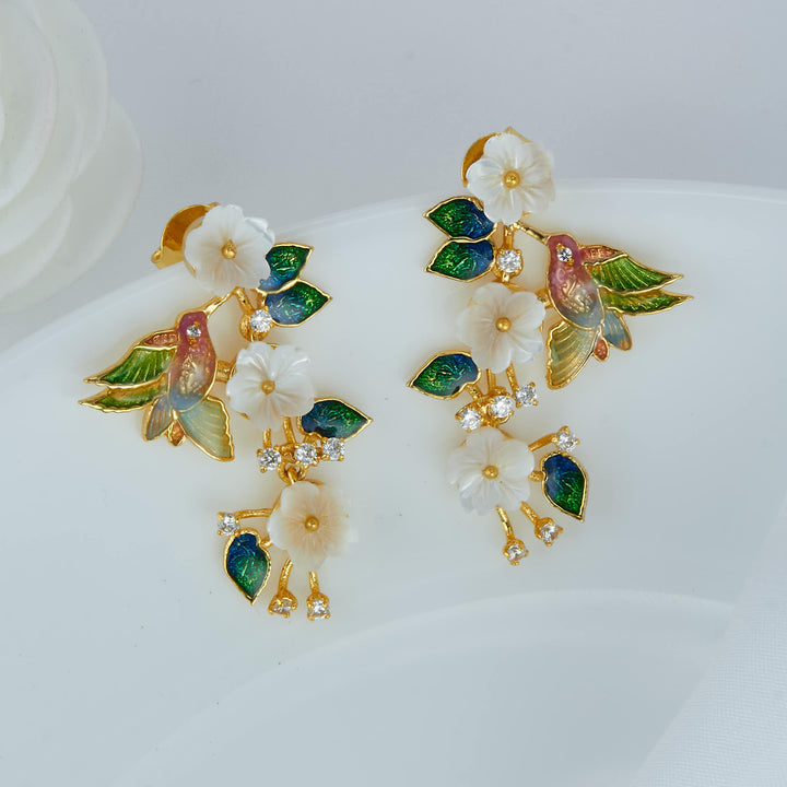Lovely Birds Long Earrings