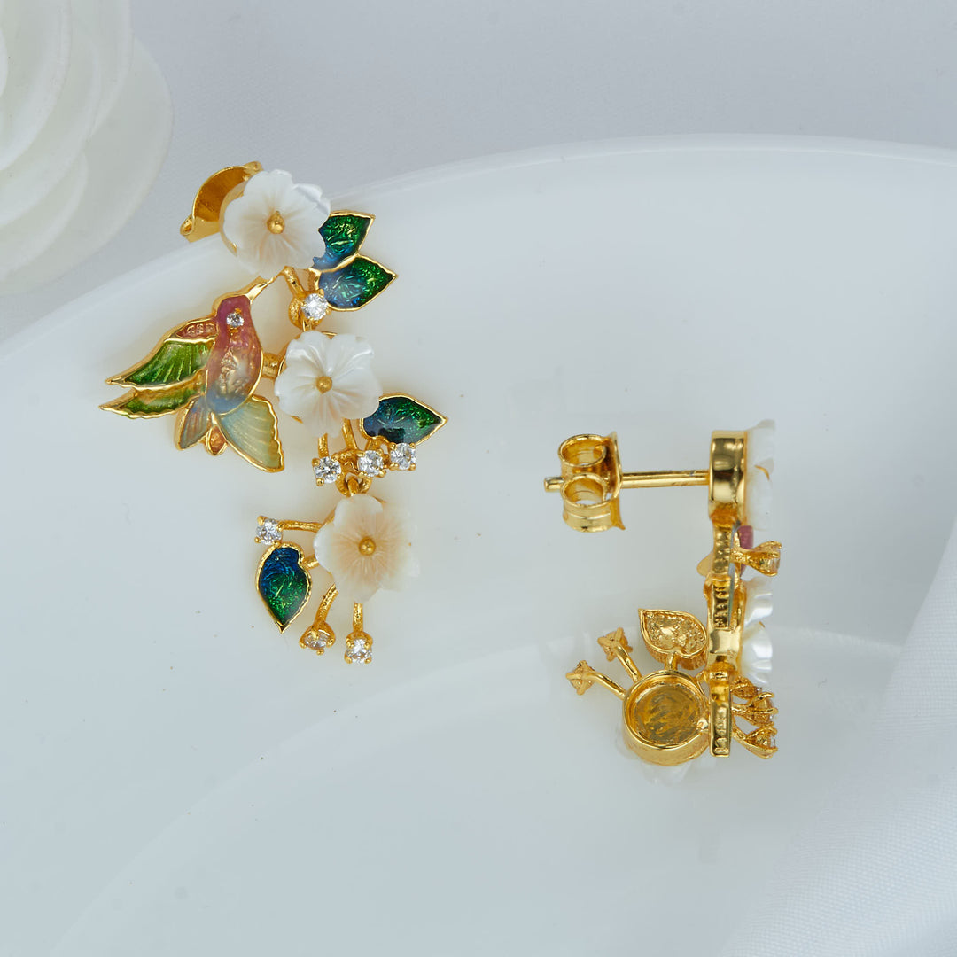 Lovely Birds Long Earrings