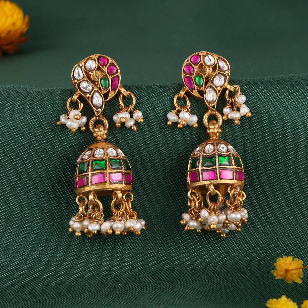 Sivahini Kundan Jhumkas