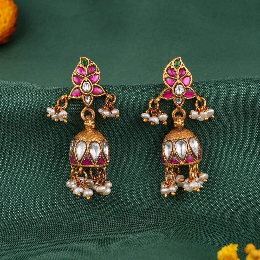 Agitha Kundan Jhumkas