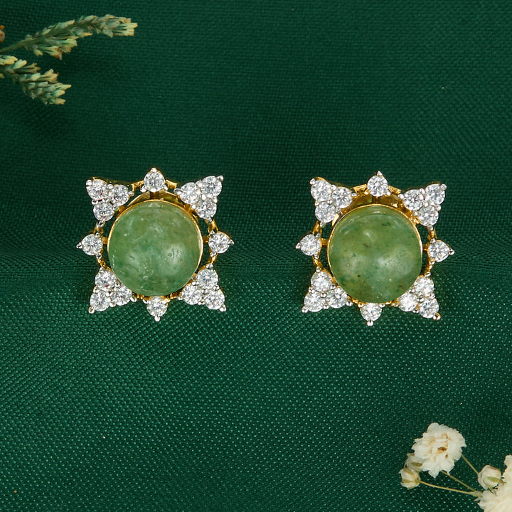 Unique Diamond Design Studs