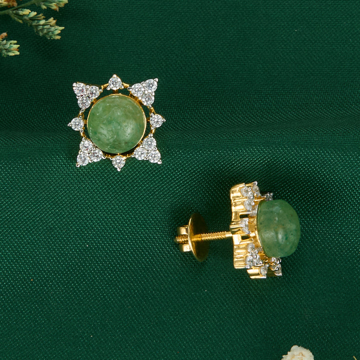 Unique Diamond Design Studs