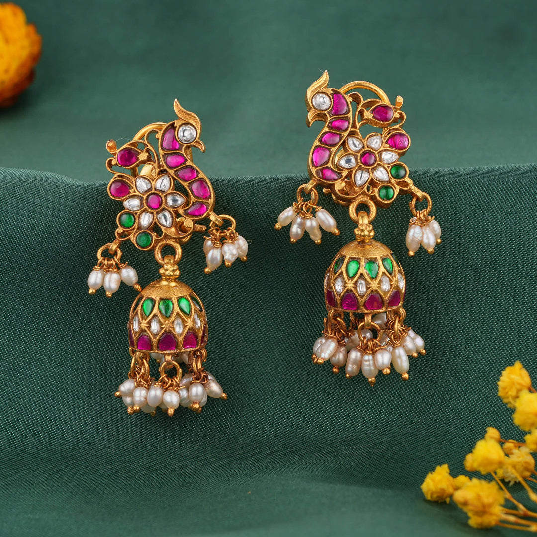 Chic & Trendy Kundan Jhumkas