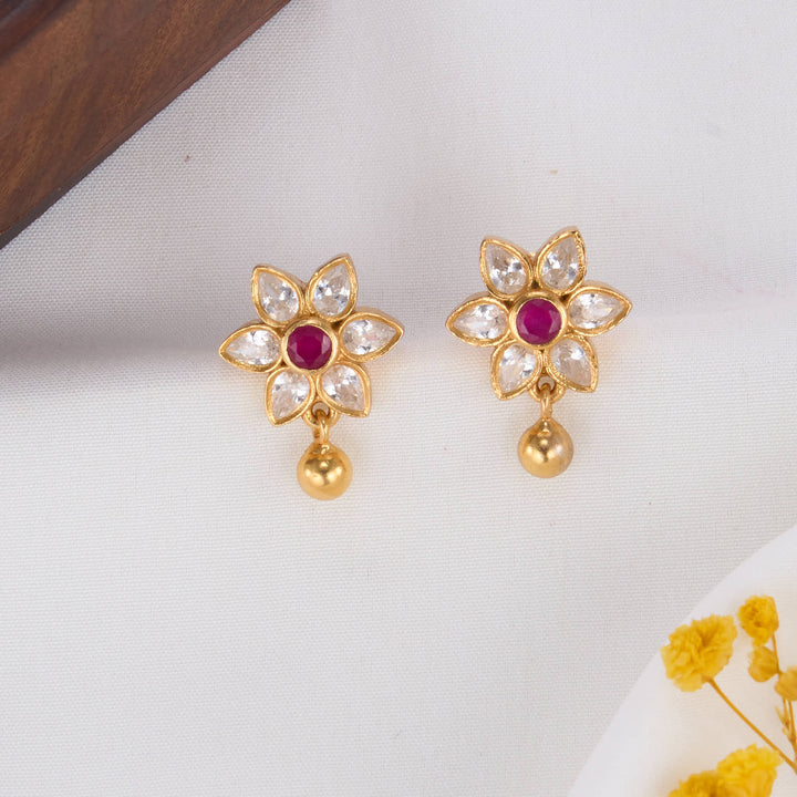 Cute Floral Stone Drops