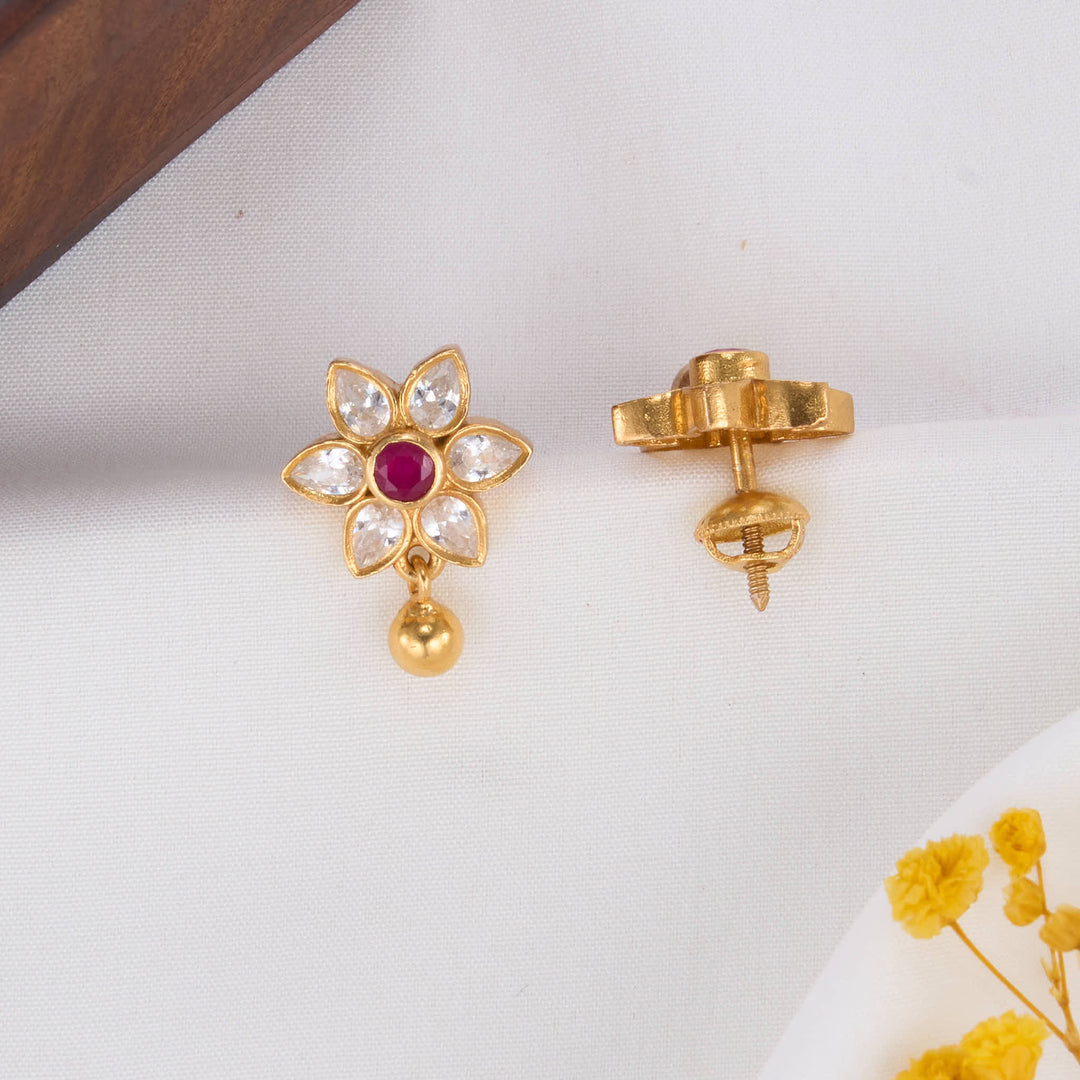 Cute Floral Stone Drops