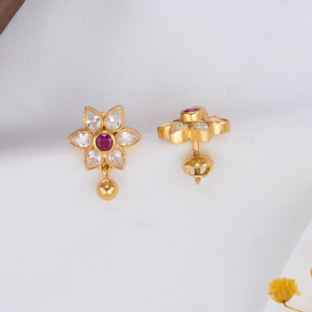 Cute Floral Stone Drops