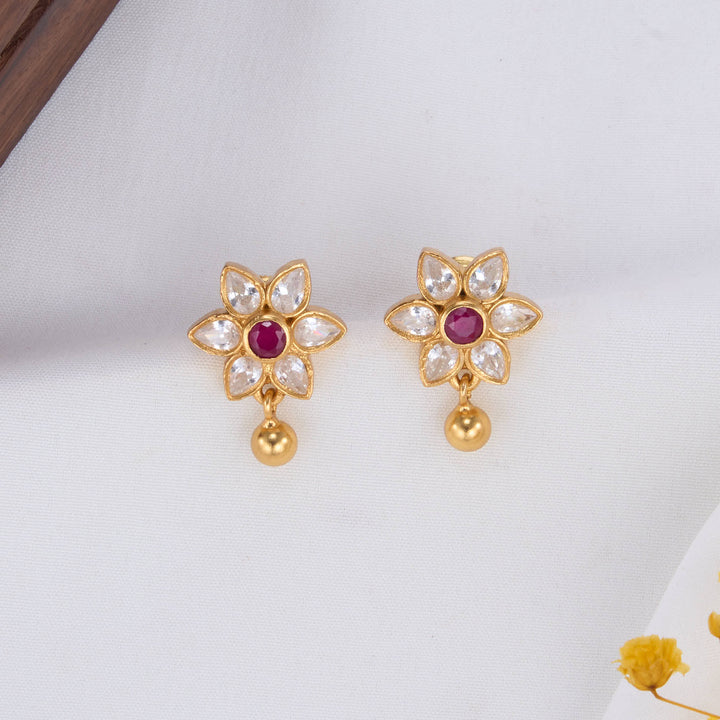Cute Floral Stone Drops