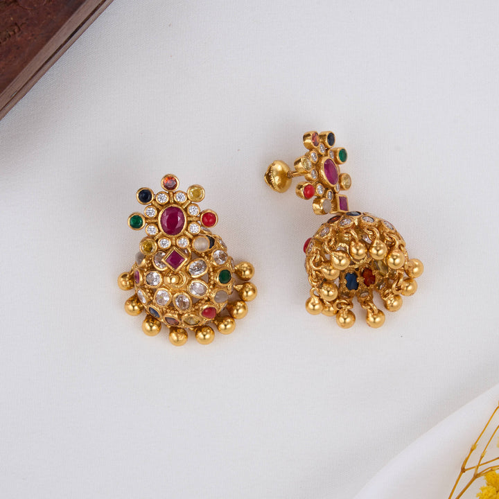 Vithika Stone Jhumkas
