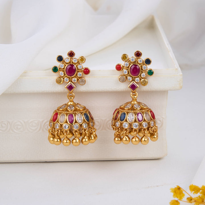 Vithika Stone Jhumkas