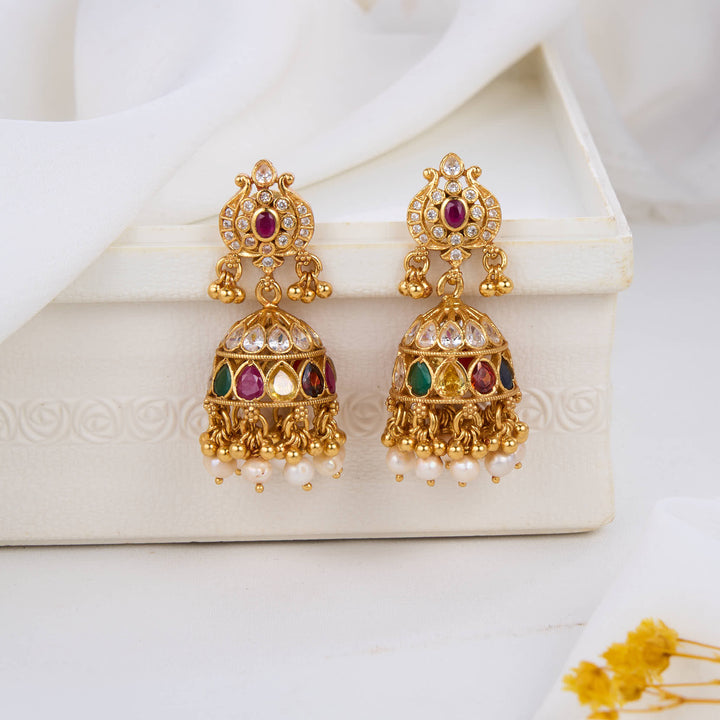 Ruwina Stone Jhumkas