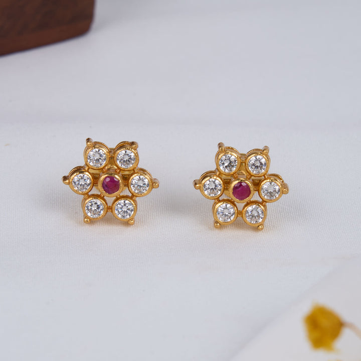 Cutie Floral Stone Studs