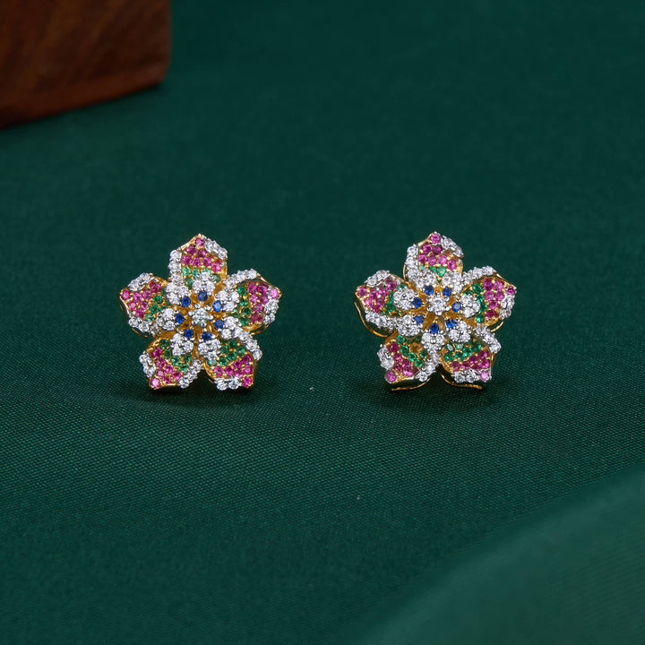 Sparkling Diamond Design Studs