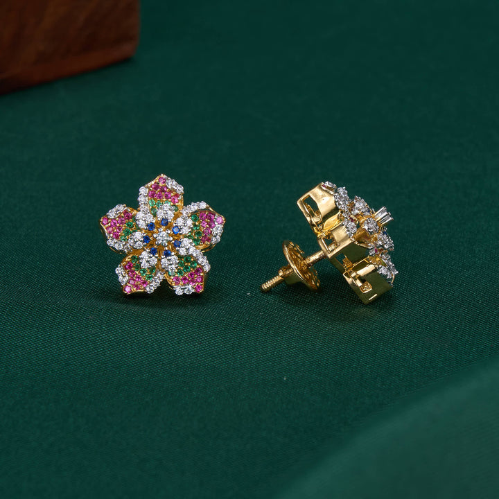 Sparkling Diamond Design Studs
