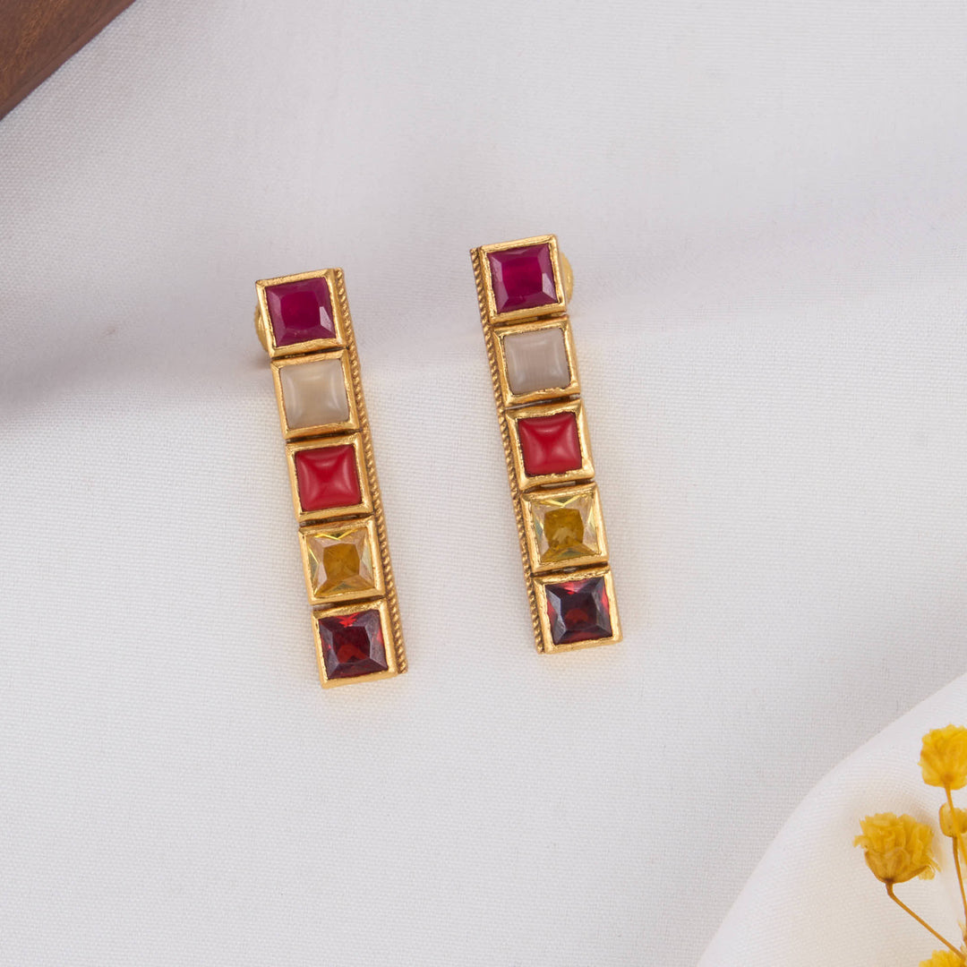 Navarathna Stone Studs