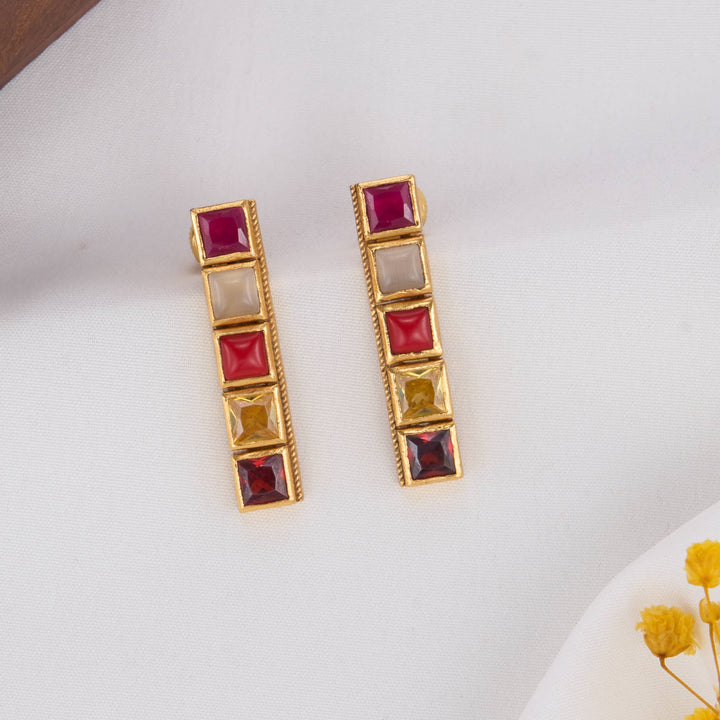 Navarathna Stone Studs