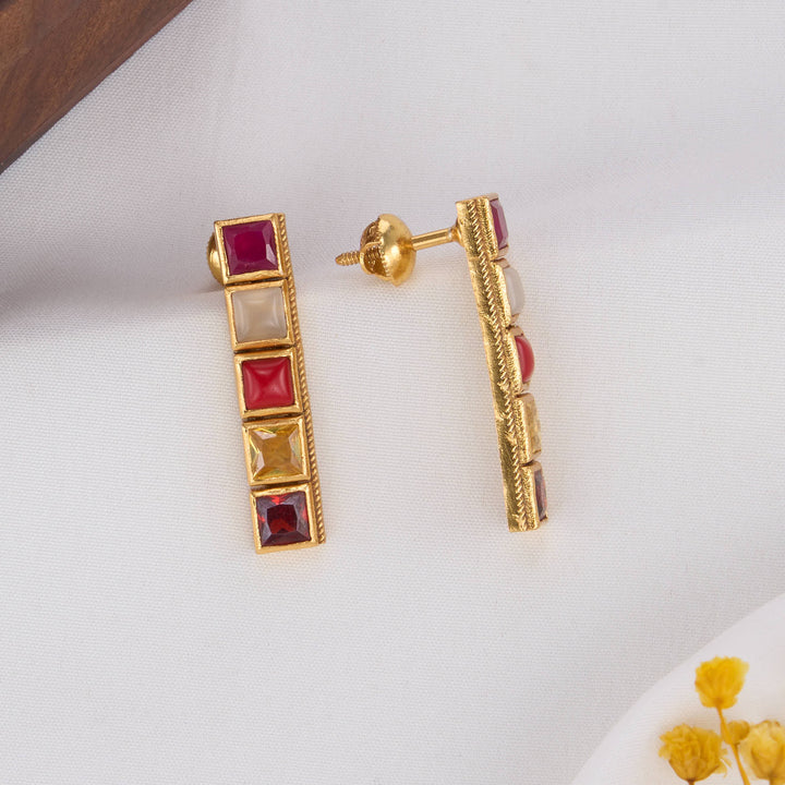 Navarathna Stone Studs