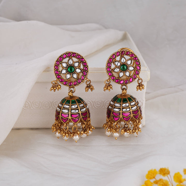 Parnika Kundan Jhumkas
