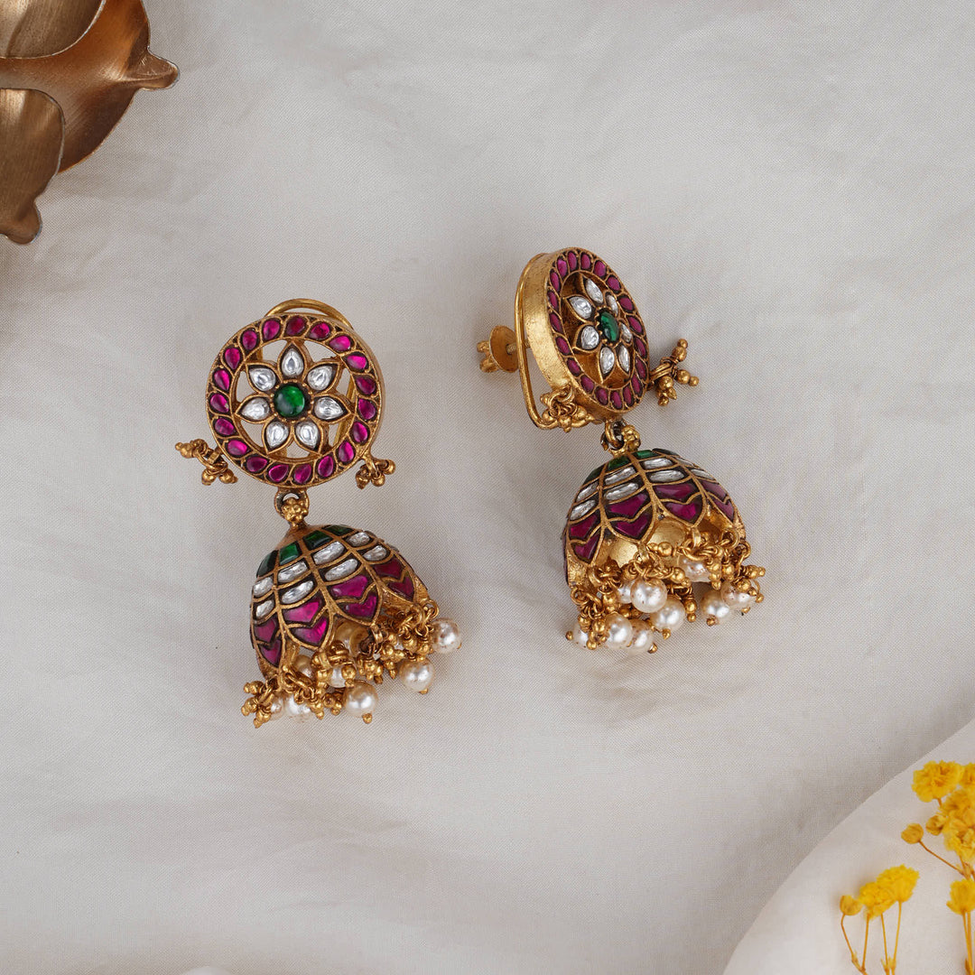Parnika Kundan Jhumkas