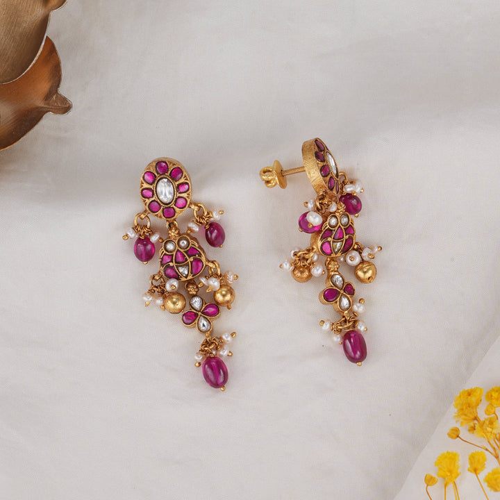 Vihanaa Kundan Long Earrings