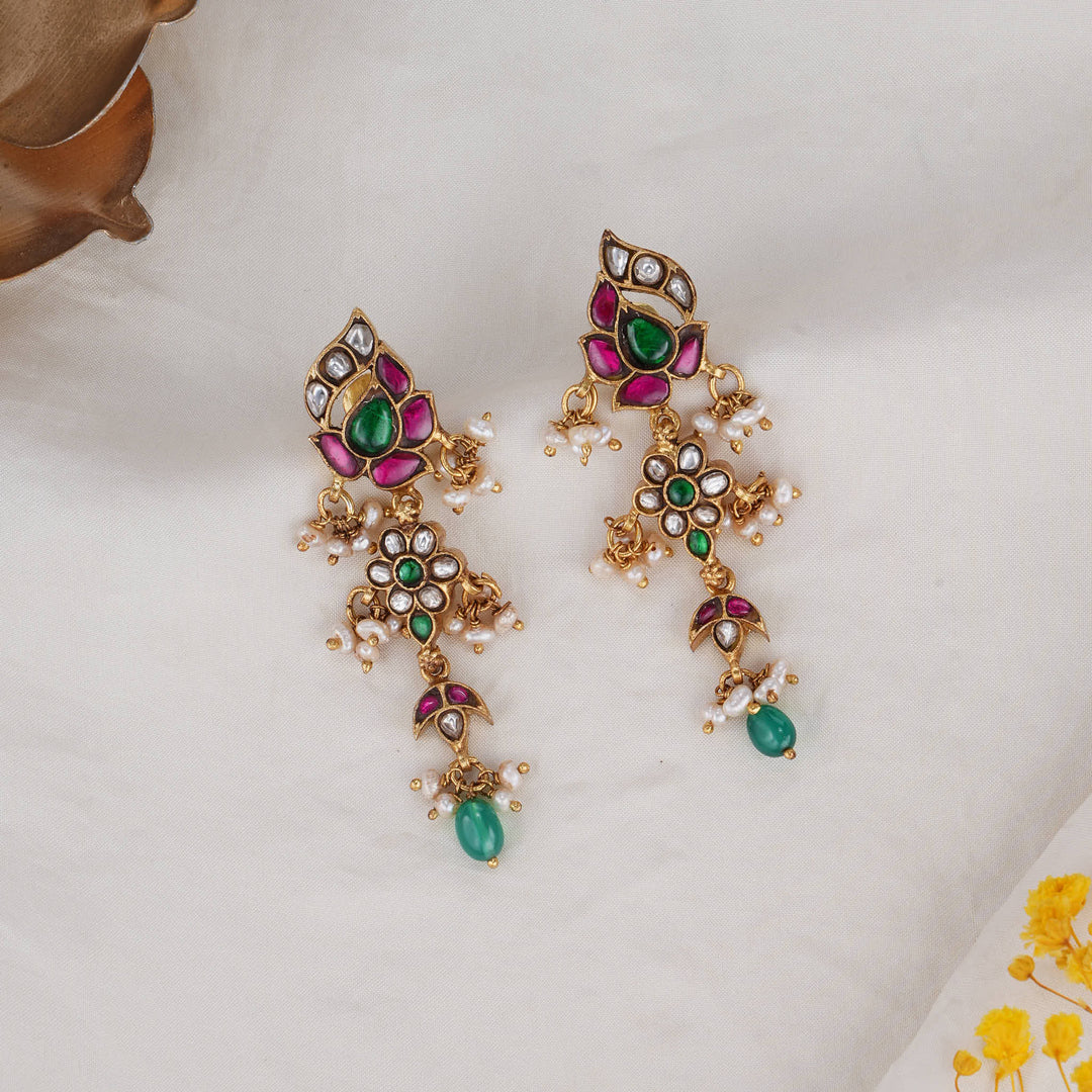 Nivetha Kundan Long Earrings