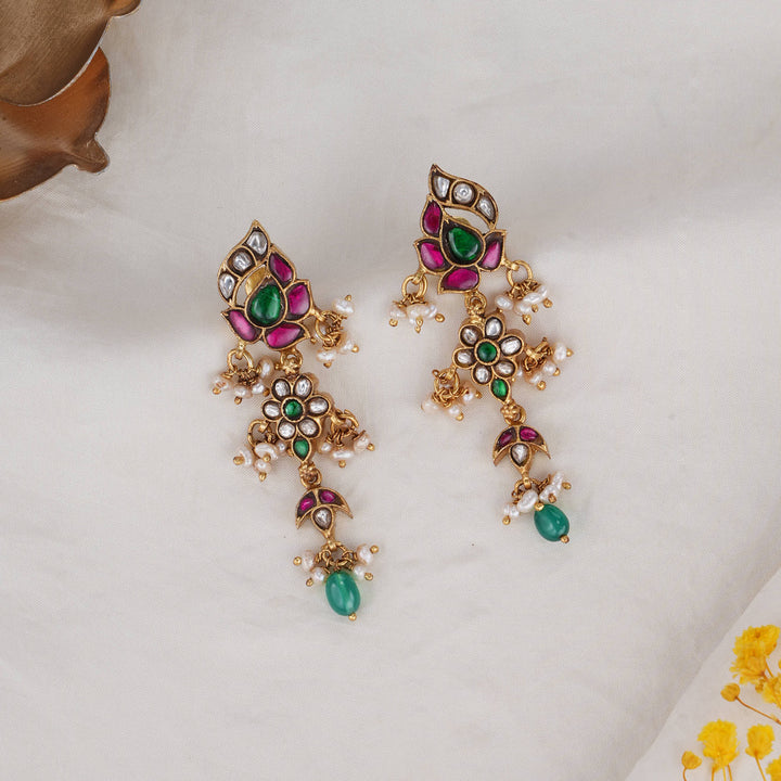 Nivetha Kundan Long Earrings