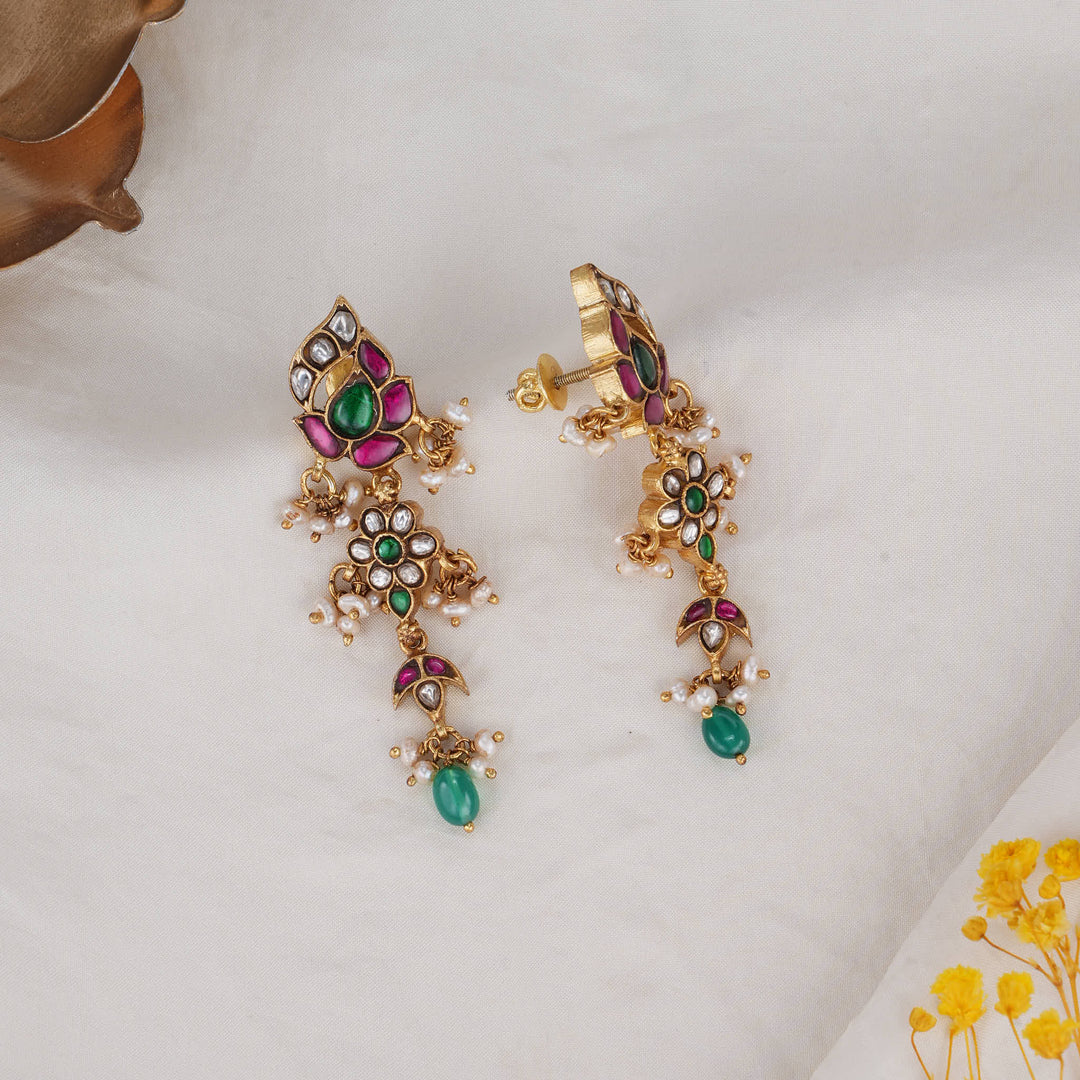 Nivetha Kundan Long Earrings
