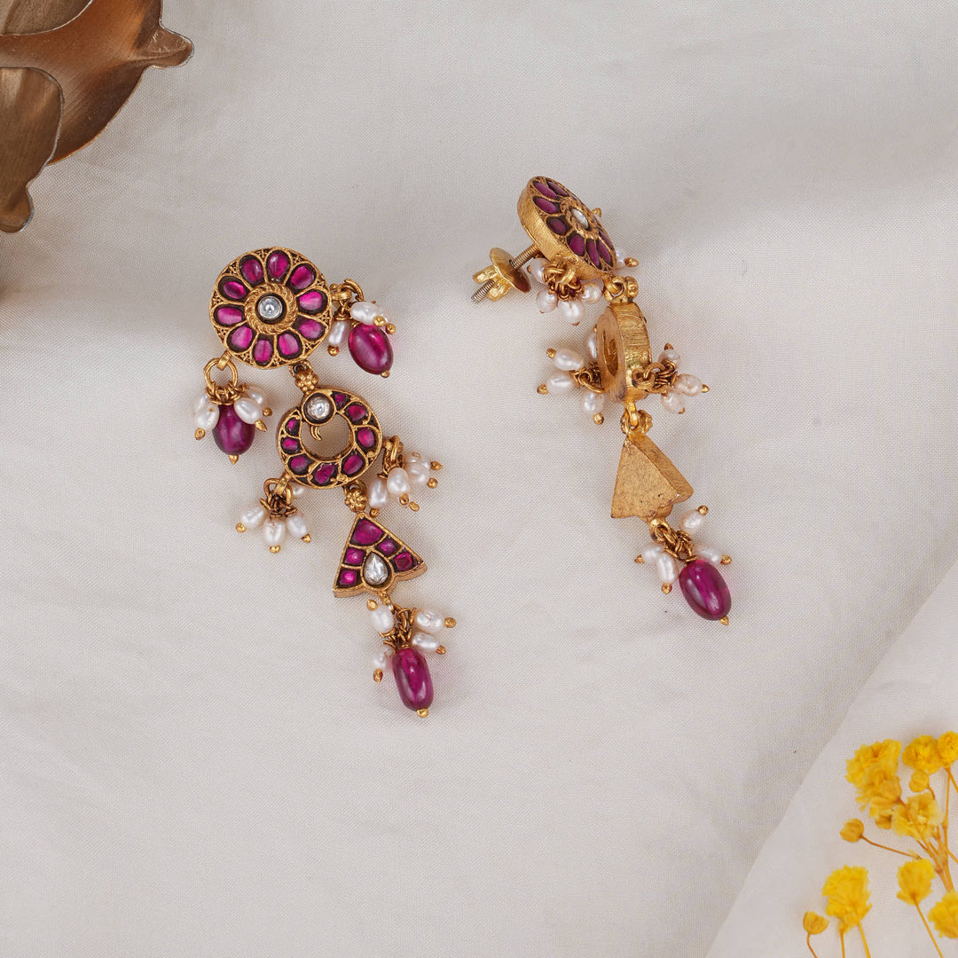 Rakshikaa Kundan Long Earrings