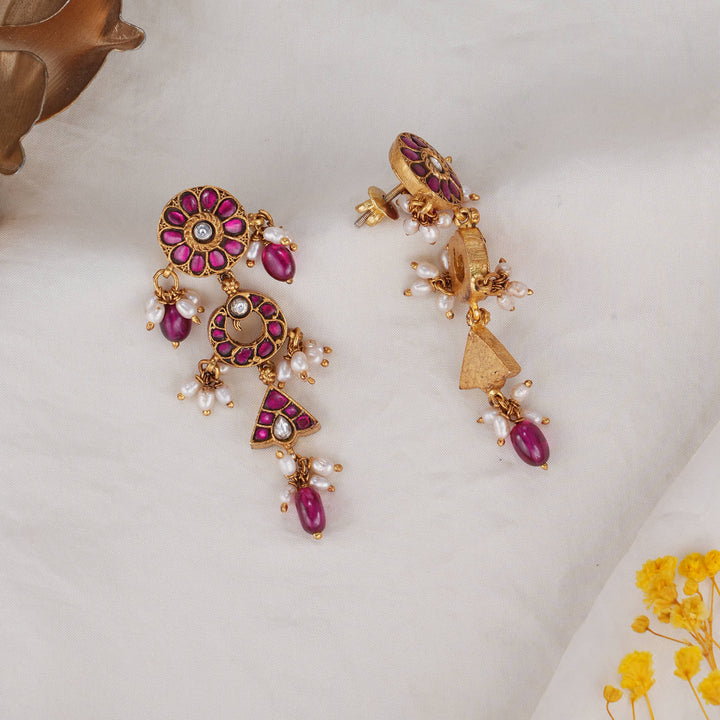 Rakshikaa Kundan Long Earrings