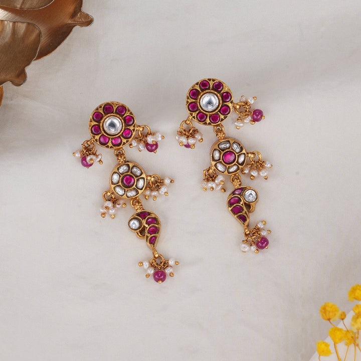 Nethra Kundan Long Earrings