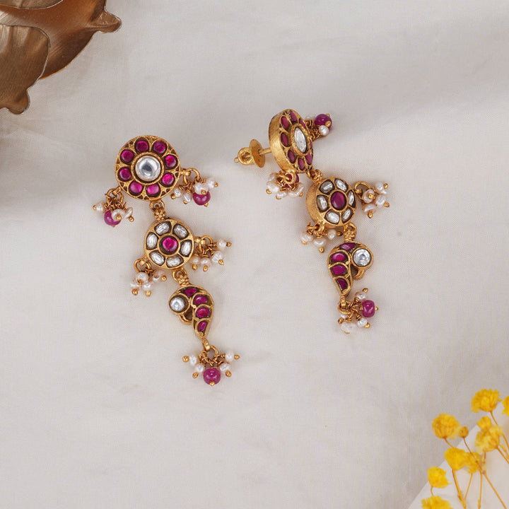 Nethra Kundan Long Earrings