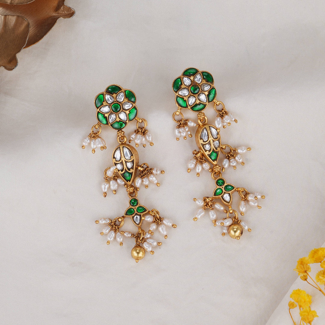Iranvikaa Kundan Long Earrings