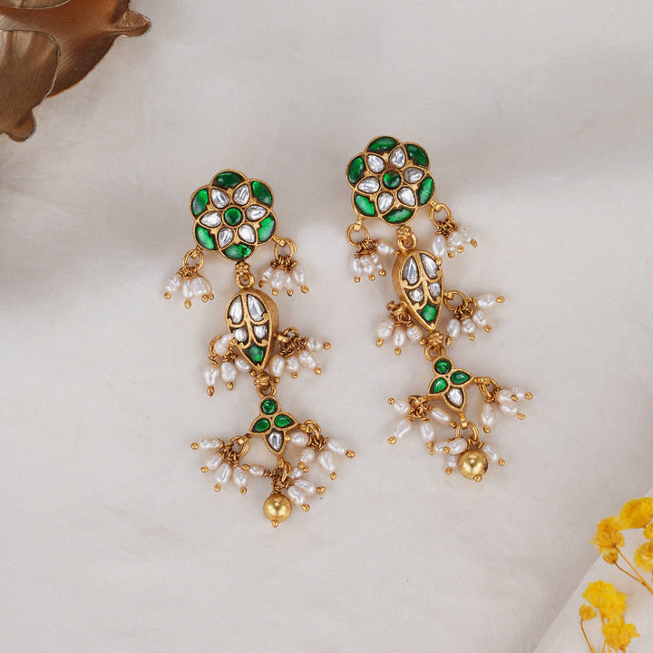 Iranvikaa Kundan Long Earrings