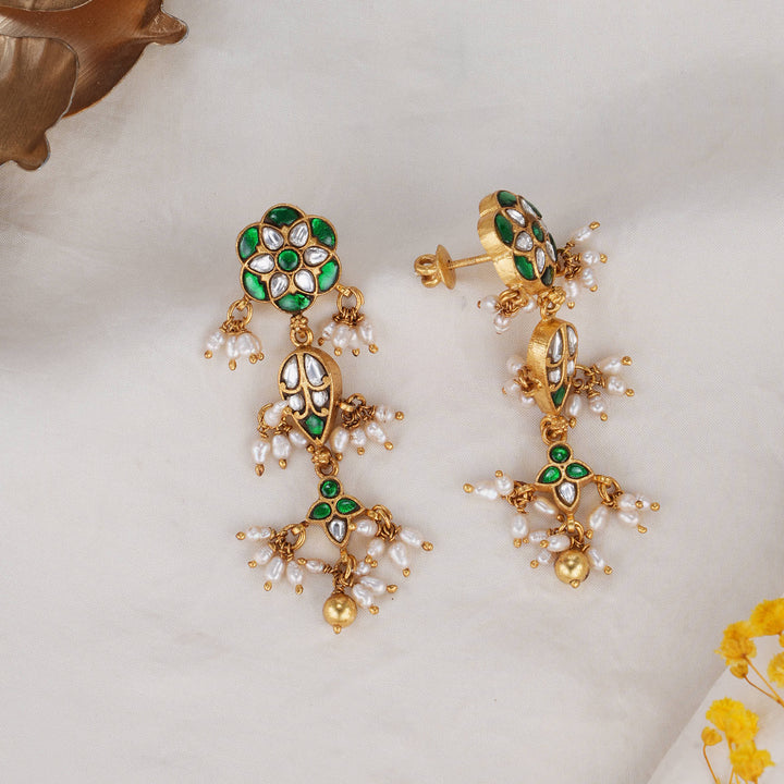 Iranvikaa Kundan Long Earrings