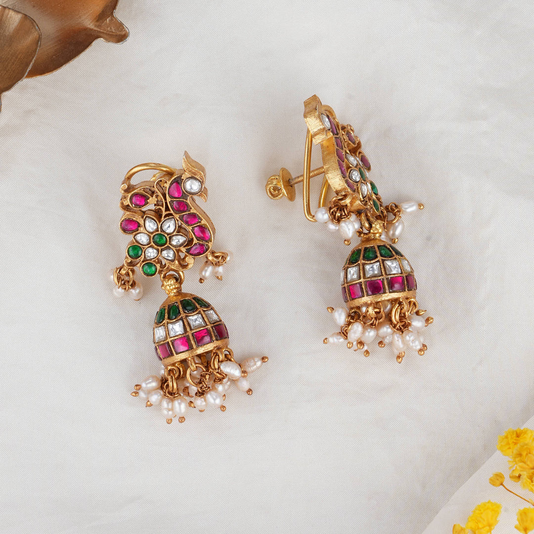 Riyana Kundan Jhumkas