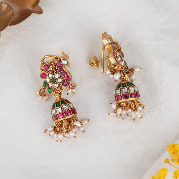 Riyana Kundan Jhumkas