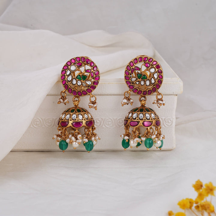 Mivya Kundan Jhumkas