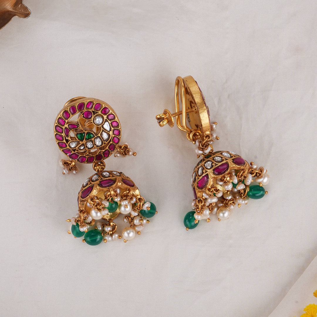 Mivya Kundan Jhumkas