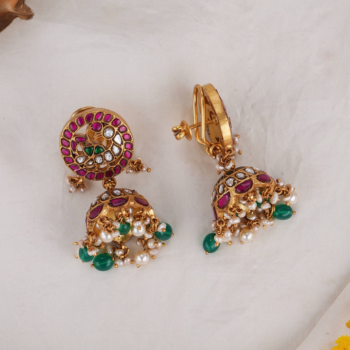 Mivya Kundan Jhumkas