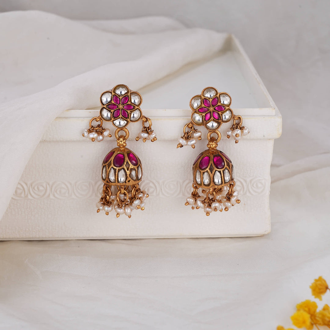 Grisha Kundan Jhumkas