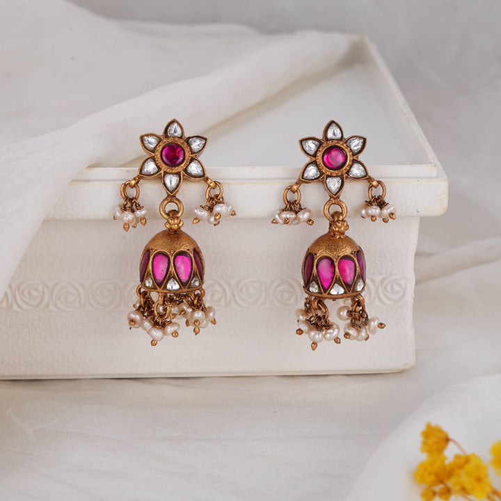 Dhanisha Kundan Jhumkas