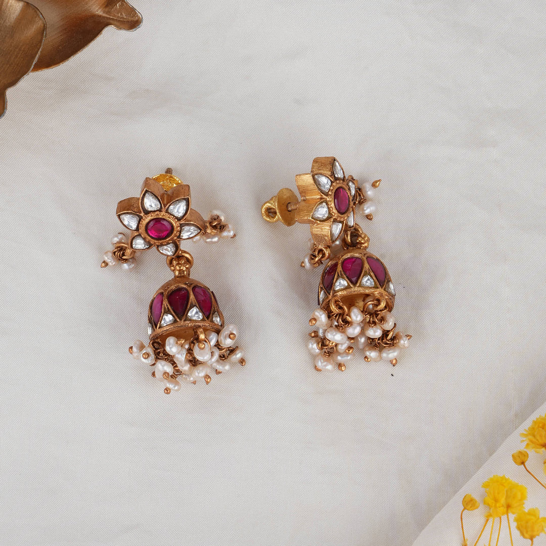 Dhanisha Kundan Jhumkas