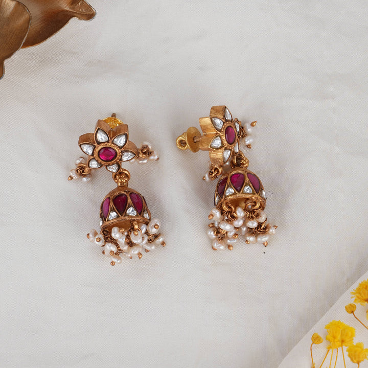 Dhanisha Kundan Jhumkas