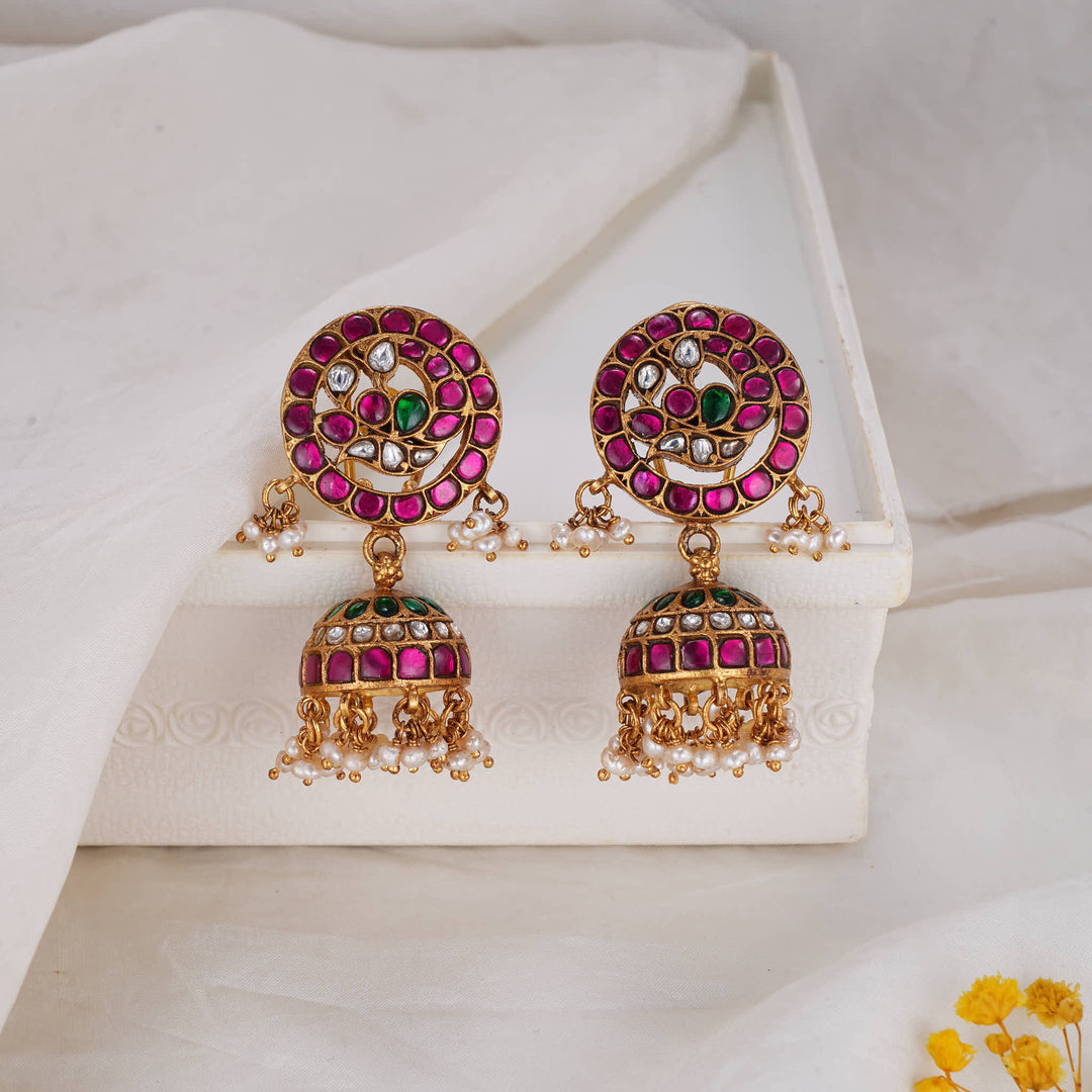 Lathisha Kundan Jhumkas